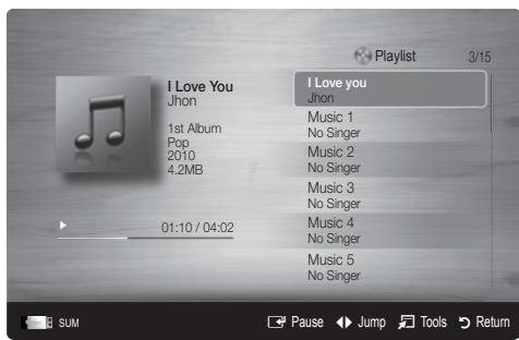 SAMSUNG PN58C590G4F - Playing Music - 1