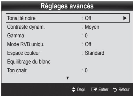 SAMSUNG PN58C590G4F - Réglages avancés - 2