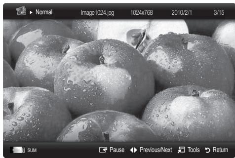 SAMSUNG PN58C590G4F - Viewing a Photo (or Slide Show) - 1