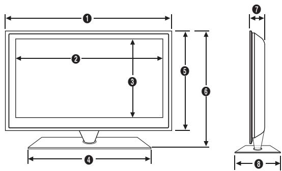 SAMSUNG PN58C590G4F - Dimensions - 1