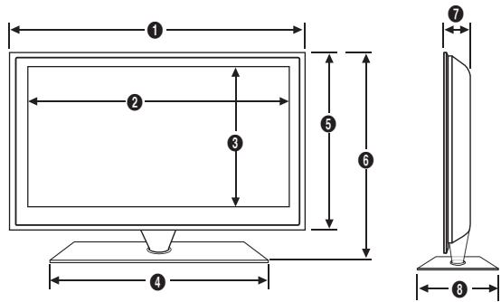 SAMSUNG PN58C590G4F - Dimensions - 1