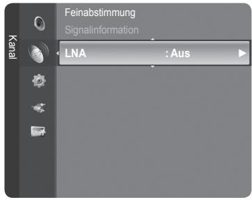 Feinabstimmung Signalinformation LNA : Aus