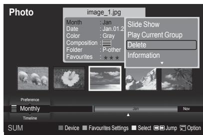 Photo image_1.jpg Month : Jan Date : Jan.01.2 Color : Gray Composition : Folder : P-other Favourites : ★★★ Slide Show Play Current Group Delete Information Preference Monthly Jan Nov Time Device Favourites Settings Select Jump Option
