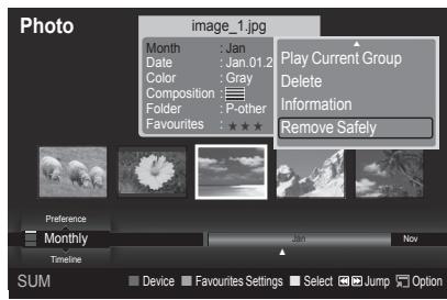Photo image_1.jpg Month : Jan Date : Jan.01.2 Color : Gray Composition : Folder : P-other Favourites : ★★★ Play Current Group Delete Information Remove Safely Preference Monthly Jan Nov Timeline Device Favourites Settings Select Jump Option