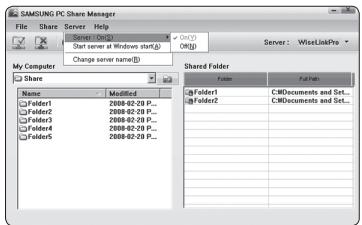 SAMSUNG PS50A756 - Change server name - 1