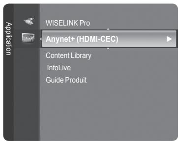Application WISELINK Pro Anynet+ (HDMI-CEC) Content Library InfoLive Guide Produit