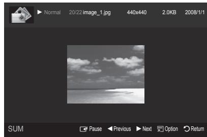 SAMSUNG PS50A756 - Viewing a Slide Show - 1