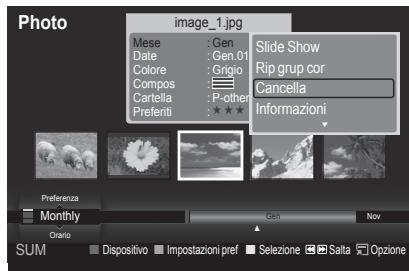 Photo image_1.jpg Mese : Gen Date : Gen.01 Colore : Grigio Compos : Cartella : P-other Preferiti : ★★★ Slide Show Rip grup cor Cancella Informazioni Preferenza Monthly Gen Nov Orario Dispositivo Impostazioni pref Sezione Salta Opzione
