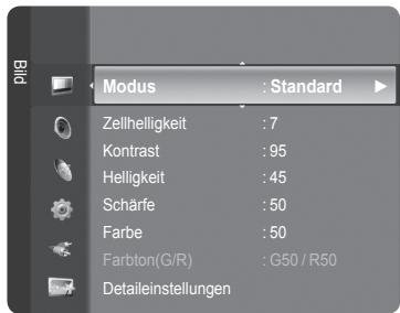 Modus : Standard Zellhelligkeit : 7 Kontrast : 95 Helligkeit : 45 Schärfe : 50 Farbe : 50 Farbton(G/R) : G50 / R50 Detaileinstellungen
