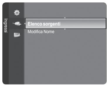 Ingressi Elenco sorgenti Modifica Nome