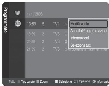 Programmato 1 / 1 / 2008 13:59 5 TV1 Modifica info 18:59 2 TV3 Annulla Programmazioni 20:59 2 TV3 Informazioni 21:59 2 TV3 Seleziona tutti Tutto Tipo canale Zoom Sezione Opzione Informazione