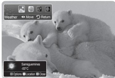 SAMSUNG PS50A756 - Set up Weather Option - 1