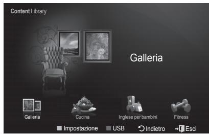 Content Library Galleria Galleria Cucina Inglese per bambini Fitness Impostazione USB Indietro Esci
