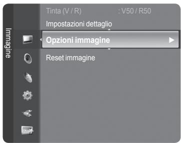Tinta (V / R) : V50 / R50 Impostazioni dettaglio Opzioni immagine Reset immagine