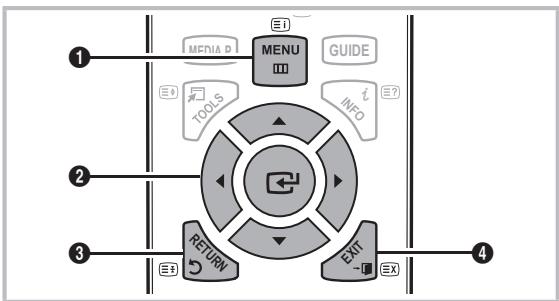 SAMSUNG PS50C490B3W - Como percorrer os menus - 1