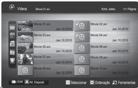 Videos /Movie 01.avi fichs. selec. 1/1 Página Movie 01.avi Jan.10.2010 Movie 02.avi Jan.10.2010 Movie 03.avi Jan.10.2010 Movie 04.avi Jan.10.2010 Movie 05.avi Jan.10.2010 Movie 06.avi Jan.10.2010 Movie 07.avi Jan.10.2010 Movie 08.avi Jan.10.2010 Movie 09.avi Jan.10.2010 Movie 10.avi Jan.10.2010 SUM Alt Disposit Seleccionar Ordenação Ferramentas