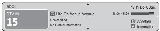 abc1 DTV Air 15 D Life On Venus Avenue Unclassified No Detail Information 18:00 ~ 6:00 Ansehen Information 18:11 Do. 6 Jan.