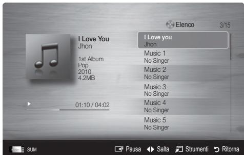 SAMSUNG PS50C490B3W - Riproduzione di musica - 1