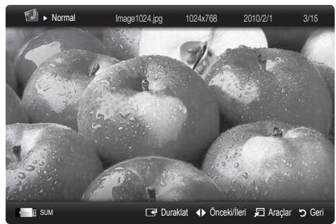 SAMSUNG PS50C490B3W - Fotoğraf (ya da Slayt Gösterisi) İzleme - 1