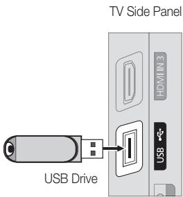 TV Side Panel HDMI IN 3 USB Drive