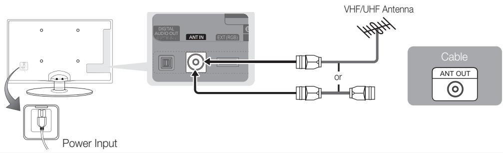 SAMSUNG UE-32C4000 - Connecting to an Antenna - 3