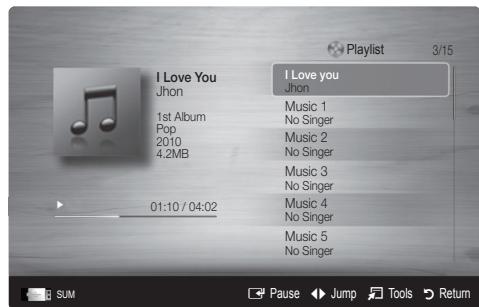 SAMSUNG UE-37C5100QW - Predvajanje glasbe - 1