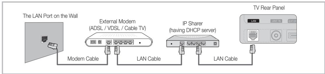 SAMSUNG UE-37C5100QW - Connecting to a Wired Network - 2