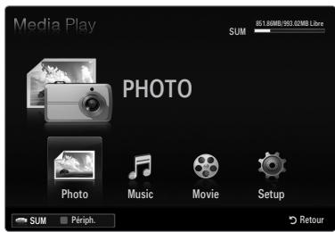 SAMSUNG UE-40B7020 - Connexion d'un périphérique USB - 2