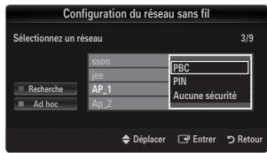 SAMSUNG UE-40B7020 - Comment se connecter à un périphérique Ad hoc existant - 1