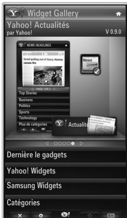 SAMSUNG UE-40B7020 - A propos de Yahoo! Widget Galerie - 1
