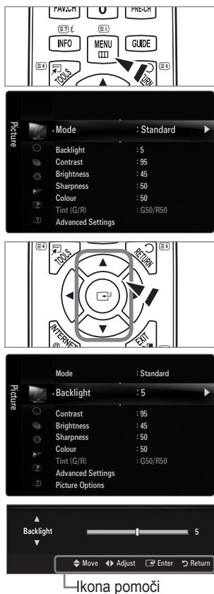SAMSUNG UE-40B7020 - Uporaba prikaza nazaslonu - 1