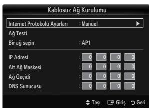 SAMSUNG UE-40B7020 - Kablosuz Ağ Kurulumu - Manuel - 1