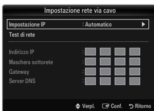 SAMSUNG UE-40B7020 - Impostazione rete via cavo - Automatico - 1
