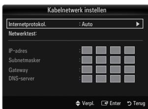 SAMSUNG UE-40B7020 - Kabelnetwork instellen - Auto - 2