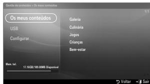SAMSUNG UE-40B7020 - Os meus conteudos - 2