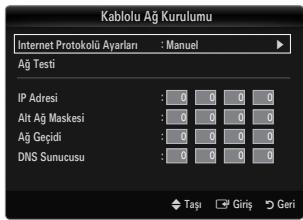 SAMSUNG UE-40B7020 - Kablolu Ağ Kurulumu-Manuel - 1