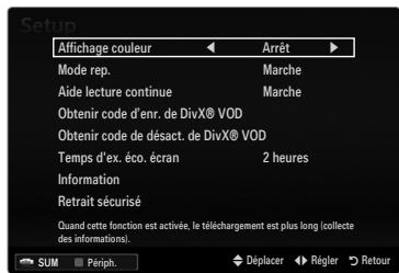 SAMSUNG UE-40B7020 - Aide lecture continue  Marche / Arrêt - 2
