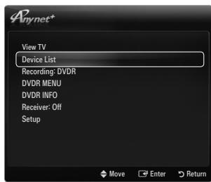 SAMSUNG UE-40B7020 - Switching between Anynet+ Devices - 1