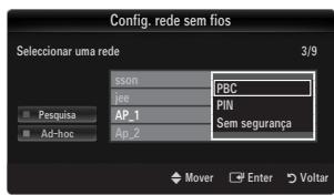 SAMSUNG UE-40B7020 - Como estabelecar a ligaçao a um dispositoivo Ad-hoc existente - 1