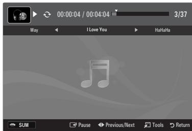 SAMSUNG UE-40B7020 - Predvajanje glasbene datoteke - 1