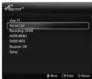 SAMSUNG UE-40B7020 - Preklapljanje med napravami, ki podpirajo Anynet+ - 1
