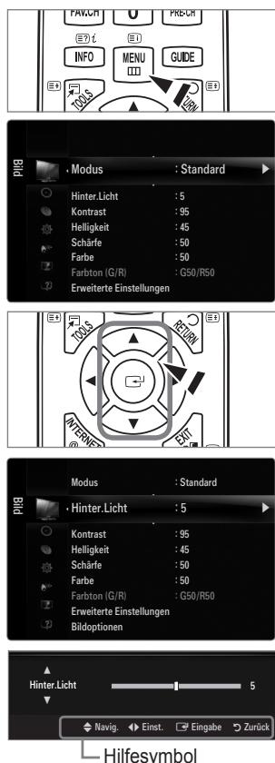 SAMSUNG UE-40B7020 - Bedienung des Bildschirmmenus (OSD) - 1