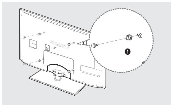 SAMSUNG UE-40B7020 - Vorbereiten für den Einbau der Wandhalterung - 1
