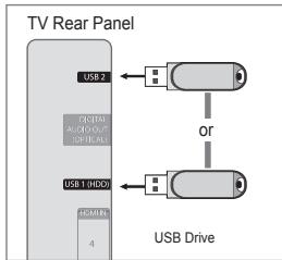 SAMSUNG UE-40B7020 - Connecting a USB Device - 1