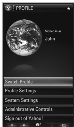 SAMSUNG UE-40B7020 - Utilizar o widget Profile - 1