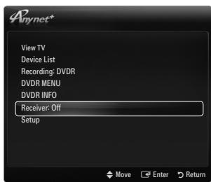 SAMSUNG UE-40B7020 - Poslušanje prek sprejemnika (domači kino) - 1