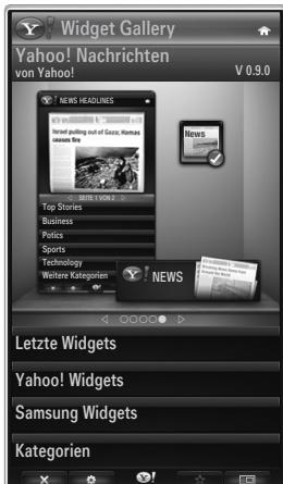SAMSUNG UE-40B7020 - Verwenden der Yahoo!®-Widget-Galerie - 1