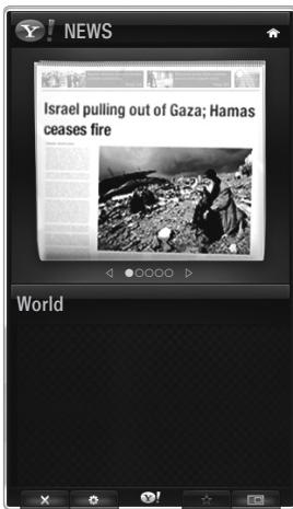 SAMSUNG UE-40B7020 - Uso del service de notifications de Yahoo!® - 1