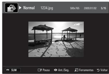 SAMSUNG UE-40B7020 - Visualizar umaPRESENTação de diapositivos - 2