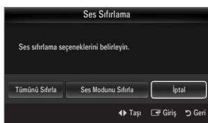 SAMSUNG UE-40B7020 - □ Ses Sifirlama  Tumunü Sifirla / Ses Modunu Sifirla /iptal - 1